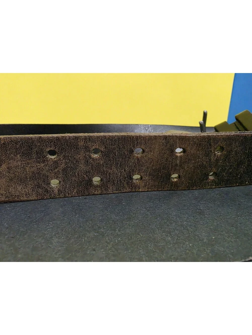 Brown Distressed Levi Leather Belt 36